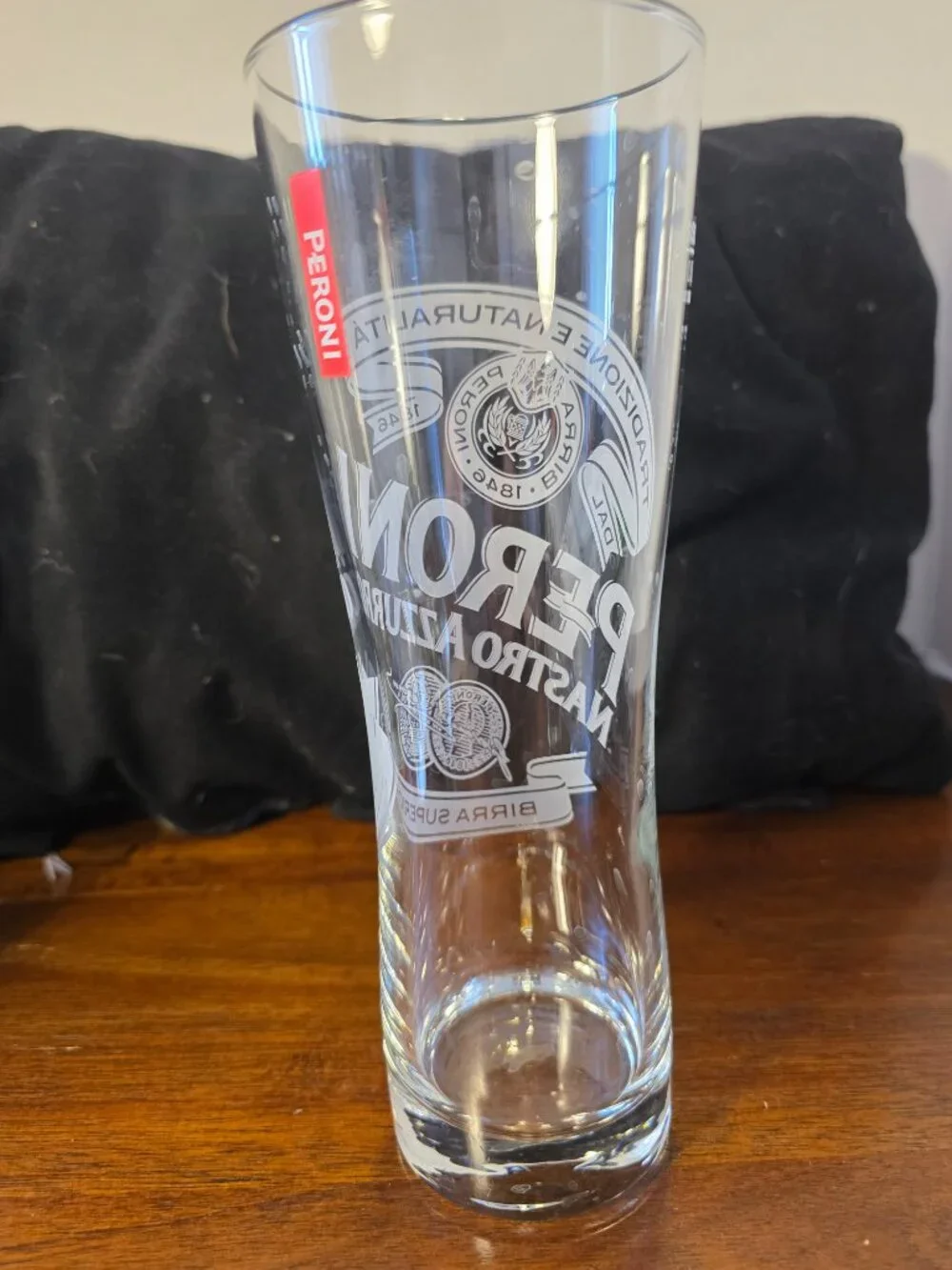 Peroni Nastro Azzurro Etched Beer Glasses set of 6